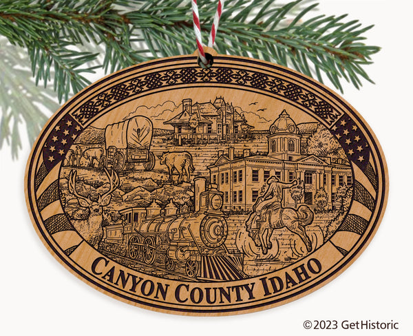 Canyon County Idaho Engraved Natural Ornament