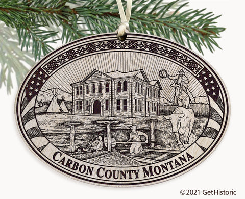 Carbon County Montana Engraved Ornament