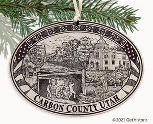 Carbon County Utah Engraved Ornament