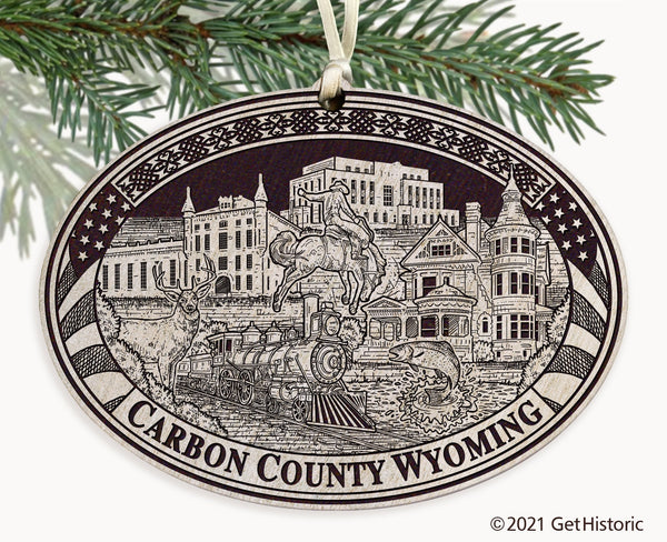 Carbon County Wyoming Engraved Ornament