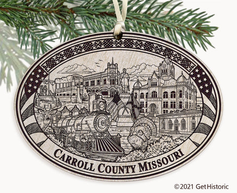 Carroll County Missouri Engraved Ornament