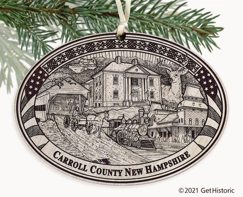Carroll County New Hampshire Engraved Ornament