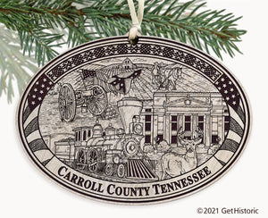 Carroll County Tennessee Engraved Ornament