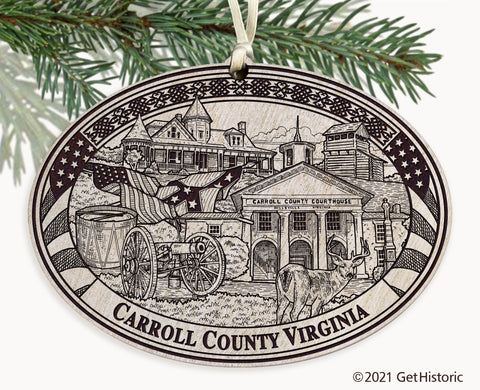 Carroll County Virginia Engraved Ornament