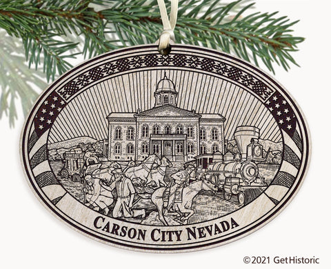 Carson City County Nevada Engraved Ornament