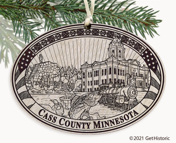 Cass County Minnesota Engraved Ornament