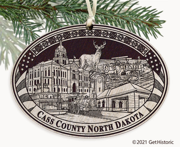 Cass County North Dakota Engraved Ornament