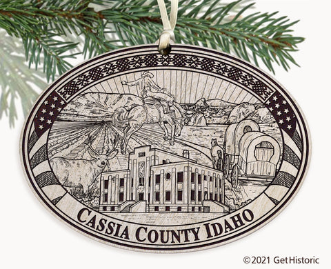 Cassia County Idaho Engraved Ornament