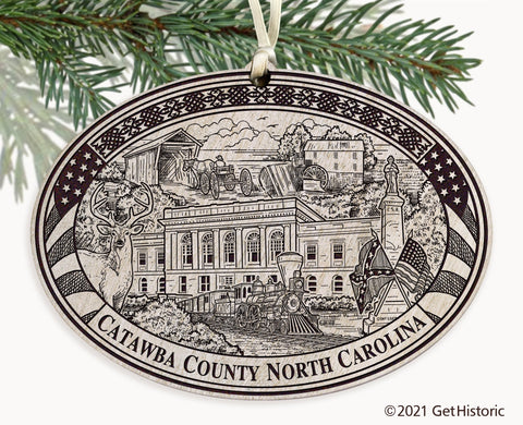 Catawba County North Carolina Engraved Ornament