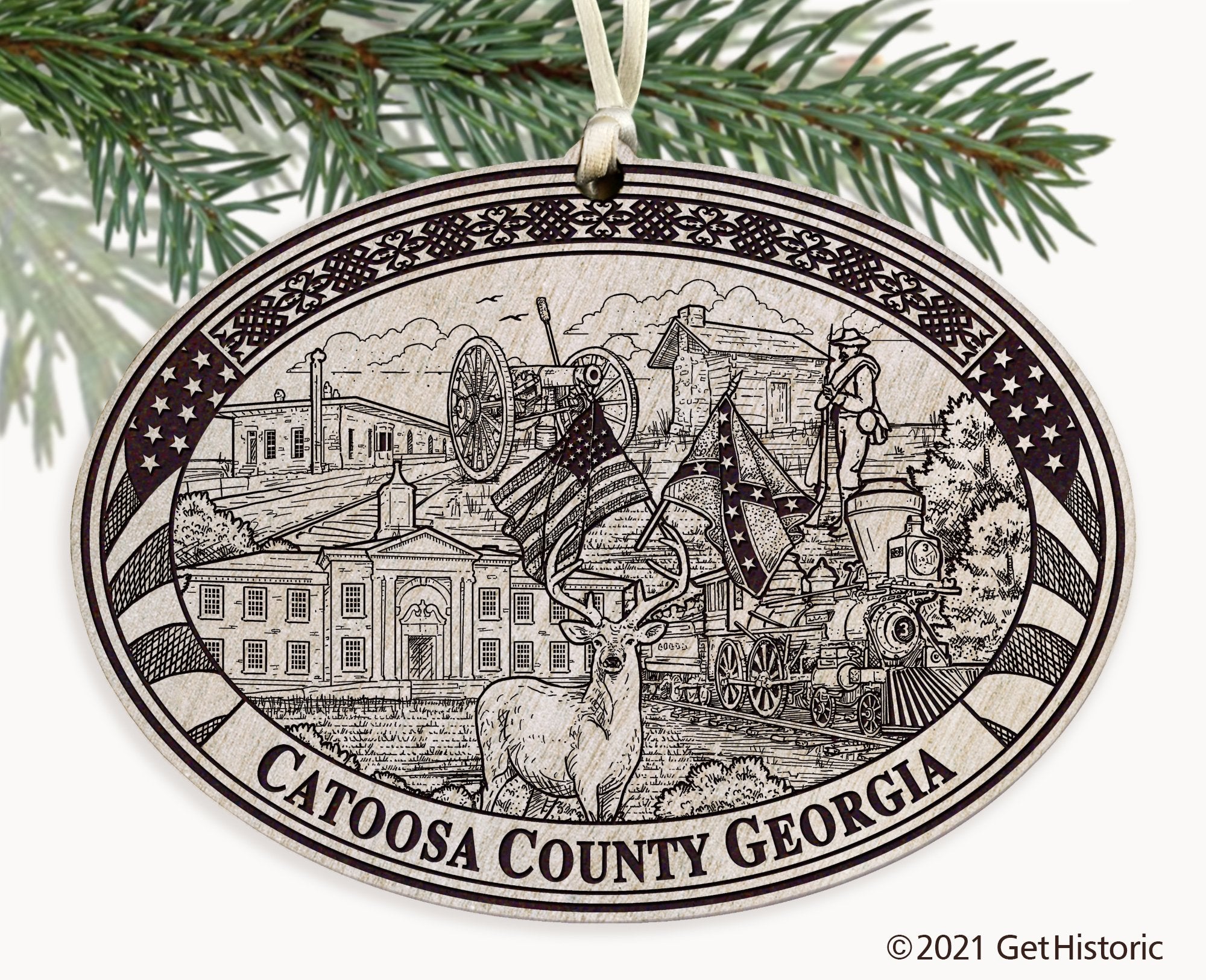 Catoosa County Georgia Engraved Ornament