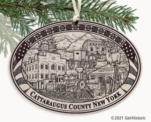 Cattaraugus County New York Engraved Ornament