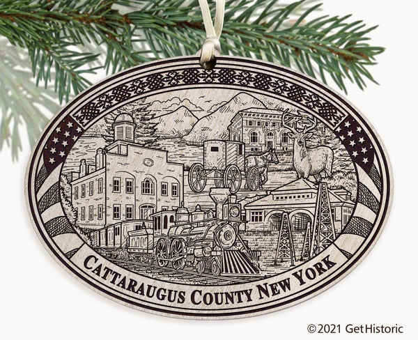 Cattaraugus County New York Engraved Ornament
