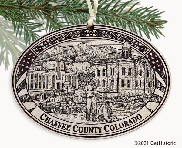 Chaffee County Colorado Engraved Ornament