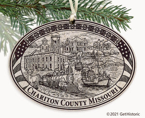 Chariton County Missouri Engraved Ornament