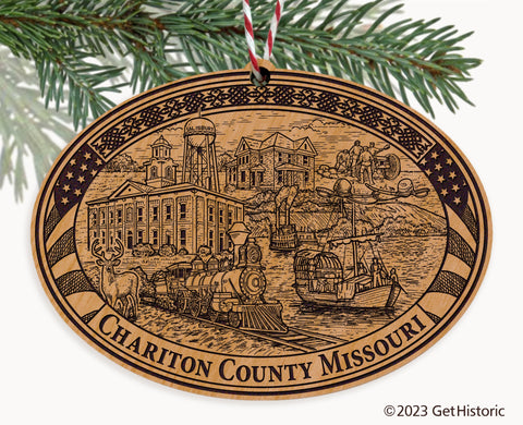 Chariton County Missouri Engraved Natural Ornament