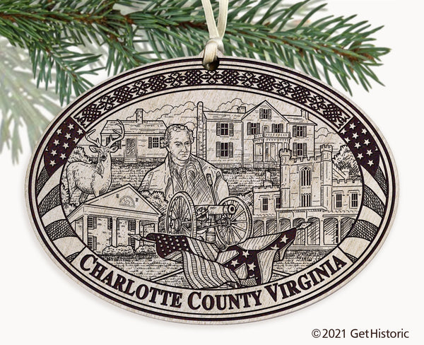 Charlotte County Virginia Engraved Ornament