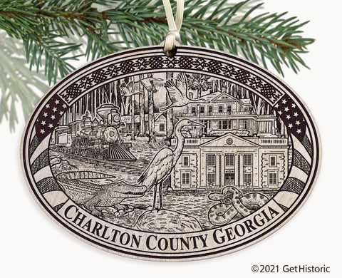 Charlton County Georgia Engraved Ornament