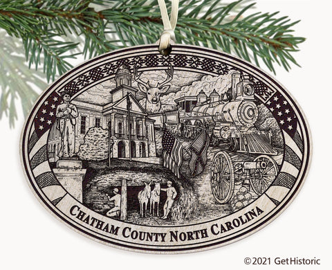 Chatham County North Carolina Engraved Ornament