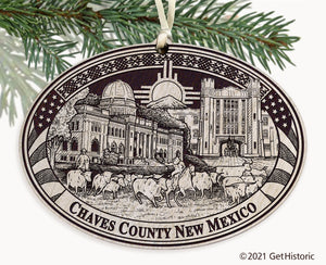 Chaves County New Mexico Engraved Ornament