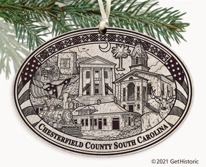 Chesterfield County South Carolina Engraved Ornament