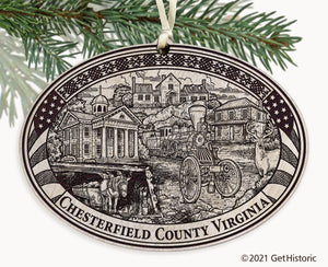Chesterfield County Virginia Engraved Ornament