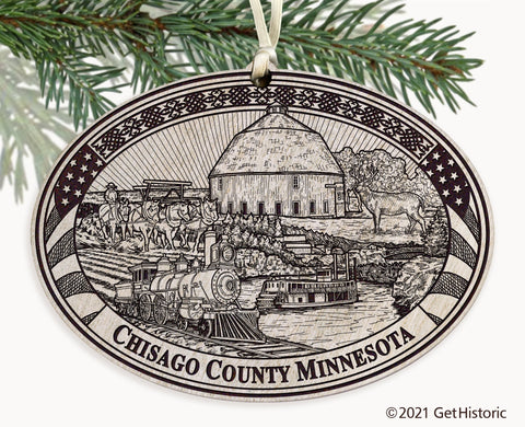 Chisago County Minnesota Engraved Ornament