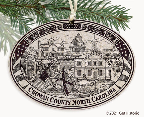 Chowan County North Carolina Engraved Ornament