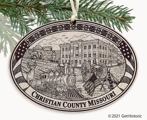 Christian County Missouri Engraved Ornament