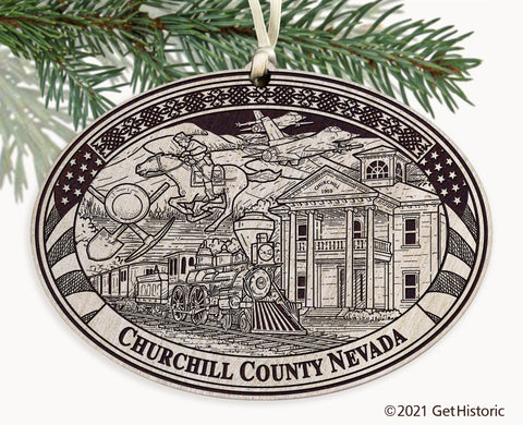 Churchill County Nevada Engraved Ornament