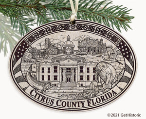 Citrus County Florida Engraved Ornament
