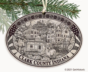 Clark County Indiana Engraved Ornament