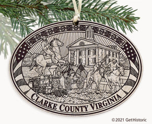 Clarke County Virginia Engraved Ornament