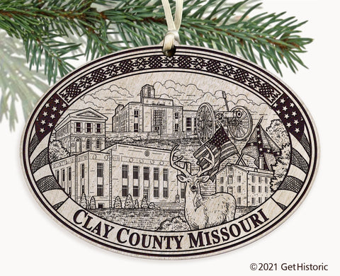 Clay County Missouri Engraved Ornament