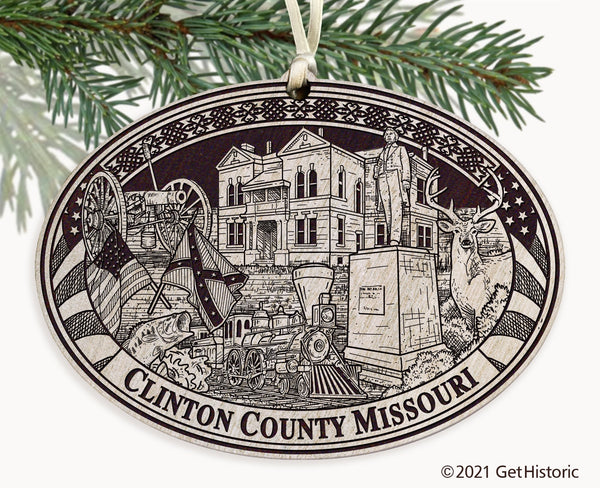 Clinton County Missouri Engraved Ornament