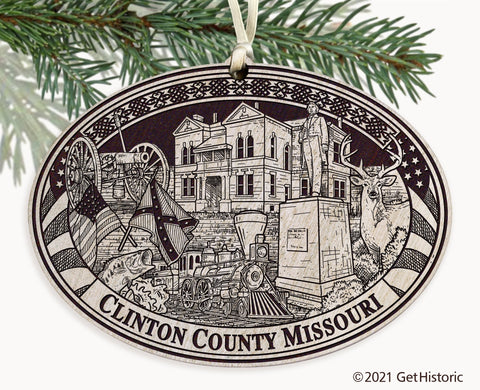 Clinton County Missouri Engraved Ornament