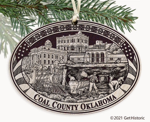 Coal County Oklahoma Engraved Ornament