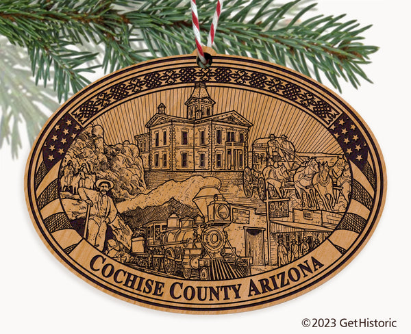 Cochise County Arizona Engraved Natural Ornament