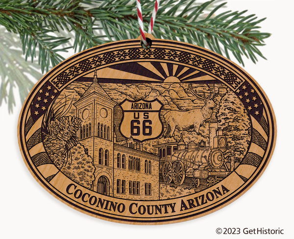 Coconino County Arizona Engraved Natural Ornament