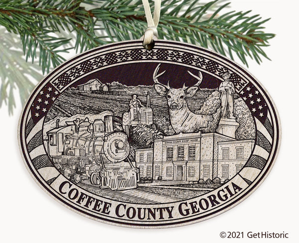 Coffee County Georgia Engraved Ornament