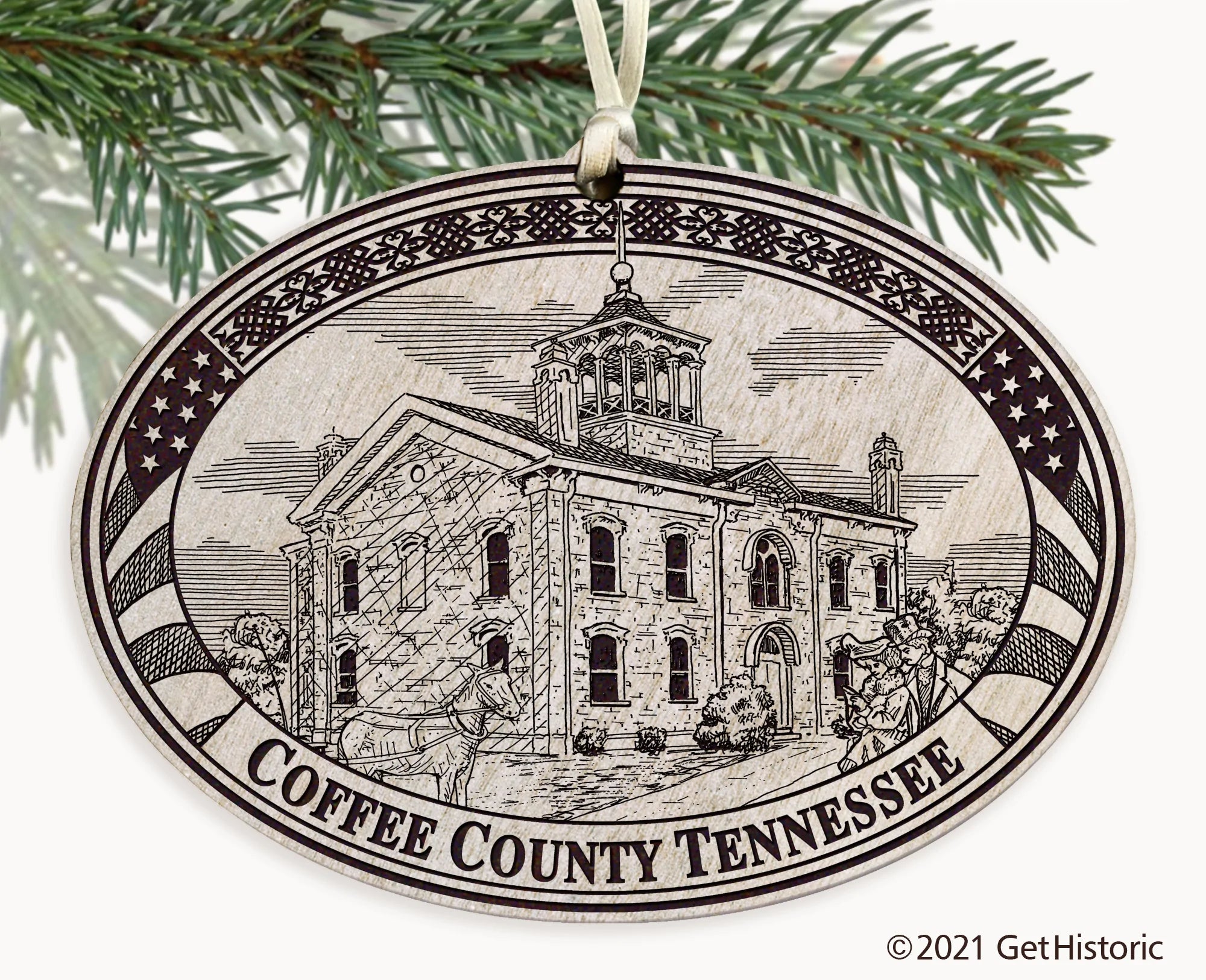 Coffee County Tennessee Engraved Ornament