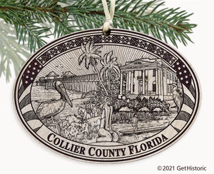 Collier County Florida Engraved Ornament