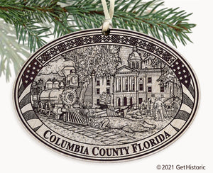 Columbia County Florida Engraved Ornament