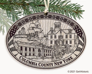 Columbia County New York Engraved Ornament