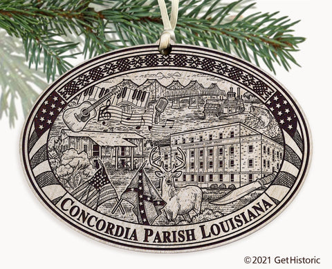 Concordia Parish Louisiana Engraved Ornament