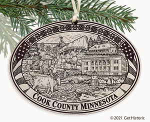 Cook County Minnesota Engraved Ornament