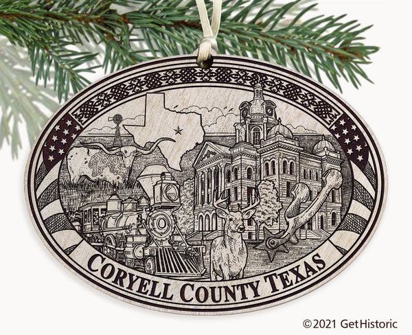 Coryell County Texas Engraved Ornament