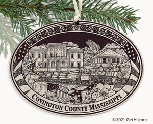 Covington County Mississippi Engraved Ornament
