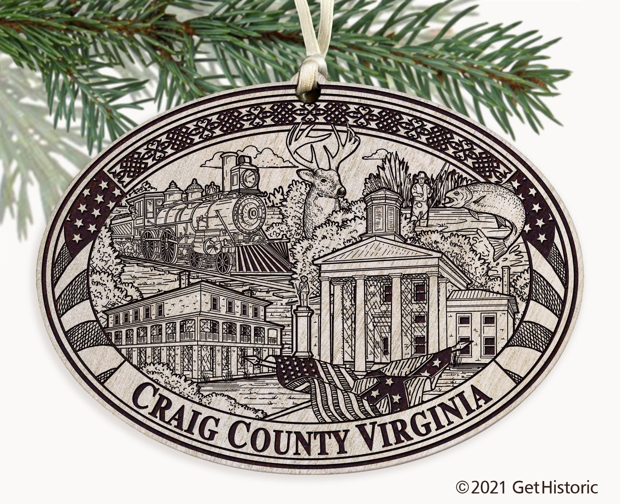 Craig County Virginia Engraved Ornament