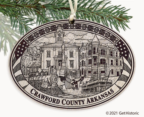 Crawford County Arkansas Engraved Ornament