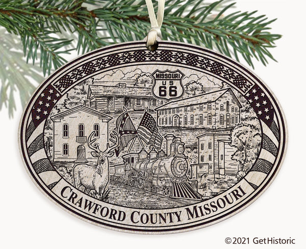 Crawford County Missouri Engraved Ornament